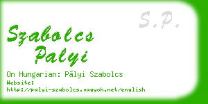 szabolcs palyi business card